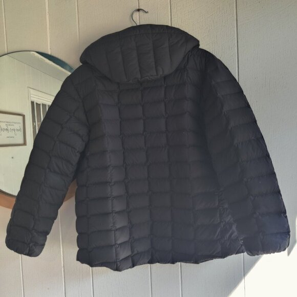 Lands End PufferJacket, Goosedown Fill, Hood, Zippered Pockets, Sz S 6-8 regular - Picture 5 of 9